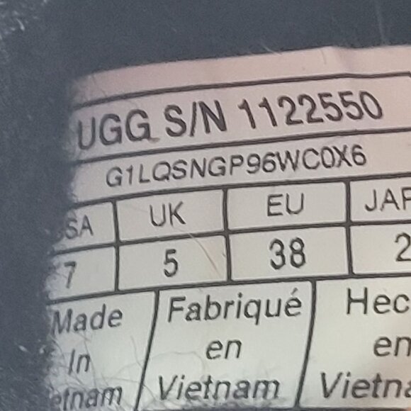 UGG Disquette Women's Black Slip on Slipper S/N 1122550 US Size 7 - Picture 8 of 8